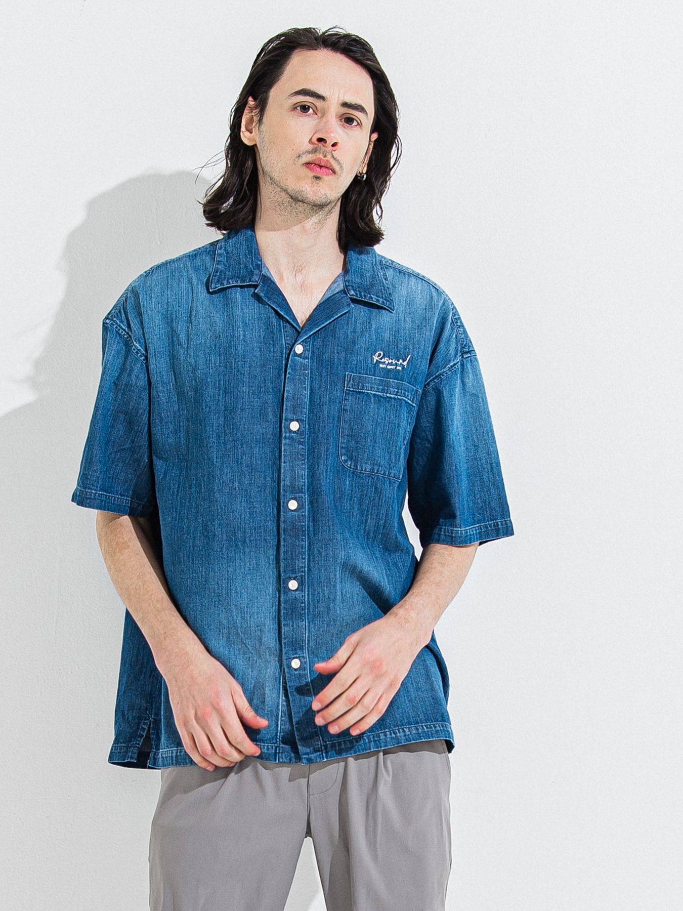 【予約品 】ZACK HALF DENIM SHIRT / ザックハーフスリーブデニムシャツ / ダークインディゴ
