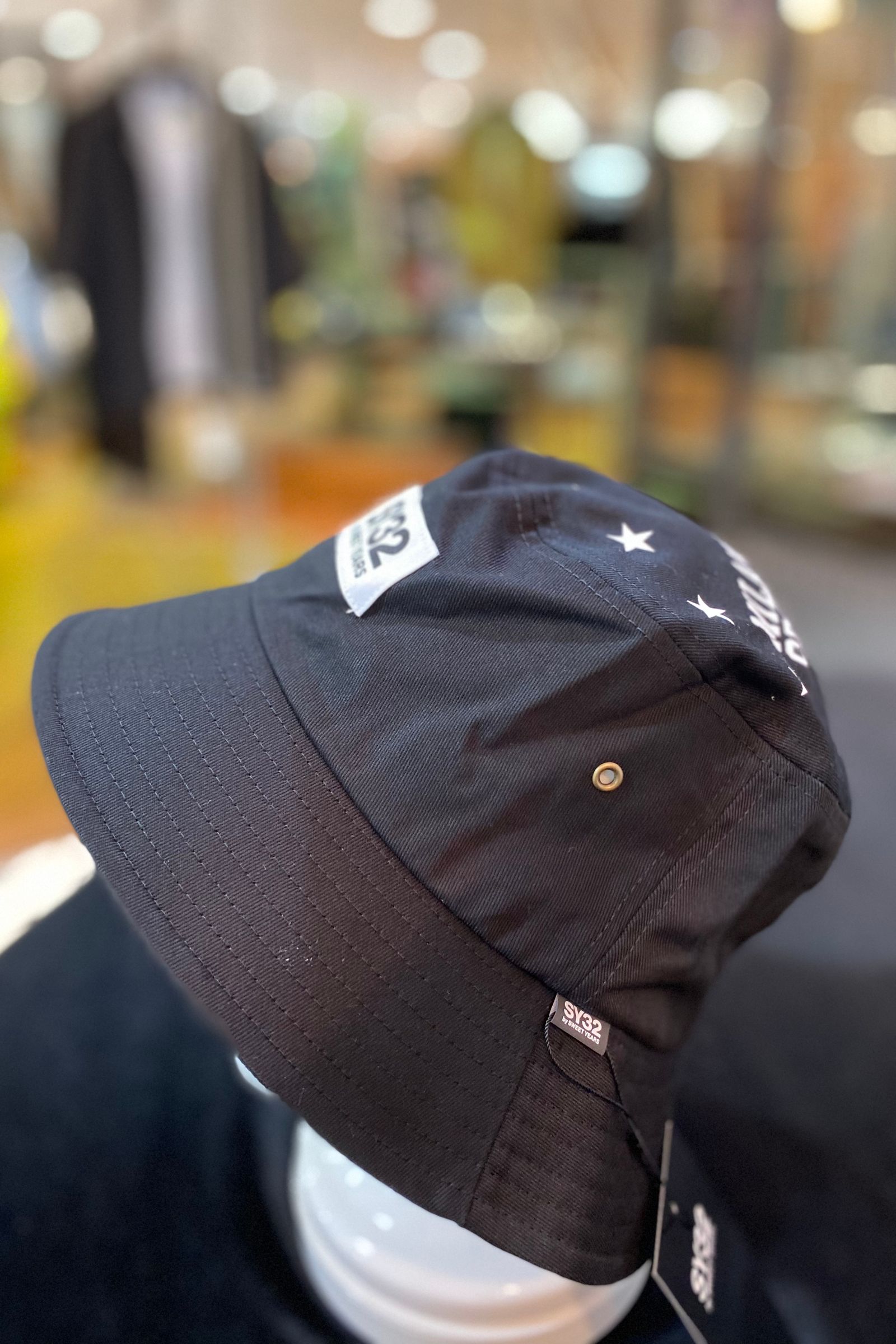 SY32 by SWEET YEARS - スタープリント BUCKET HAT / BLACK 【SY32 by