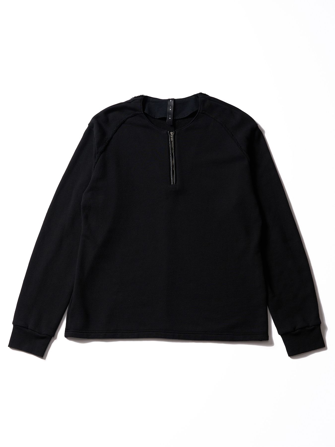 【予約品】soft luxe urake half-zip sweatshirt / プレミアム裏毛 ハーフジップスウェット / ブラック