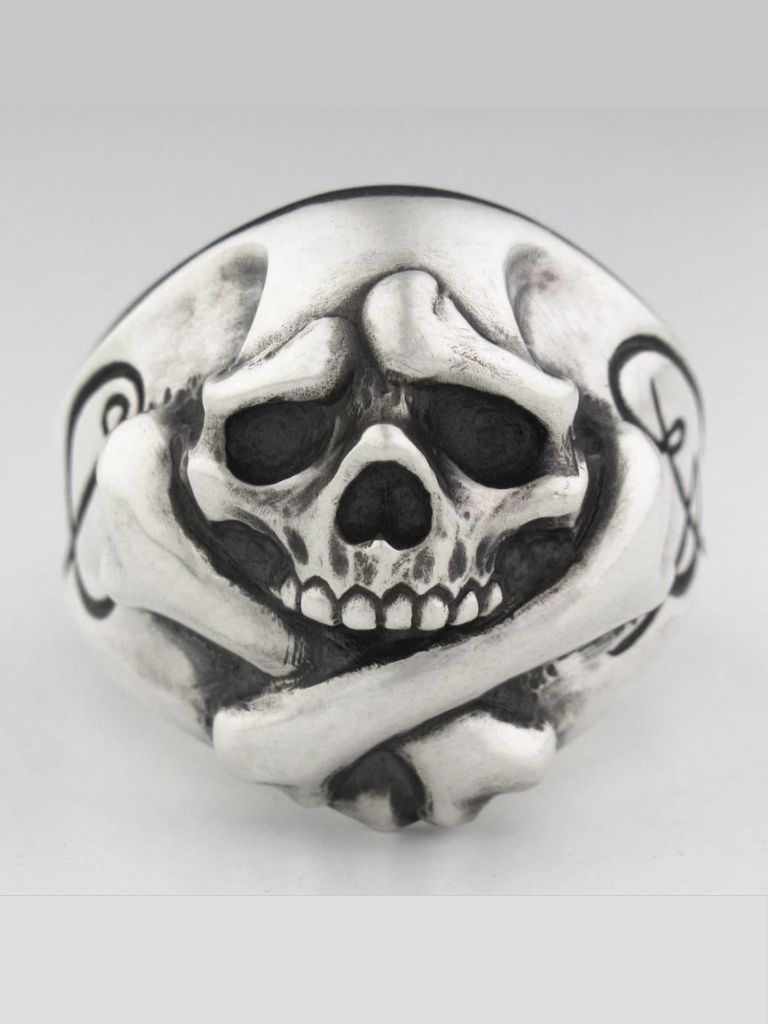 【受注生産品】 Cry Baby Cross Bone Skull Ring / スカルリング
