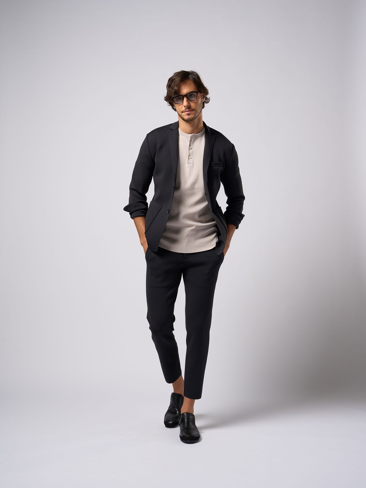 【予約品9月19日 10時締め】 function knit easy slacks  / スラックス / ブラック