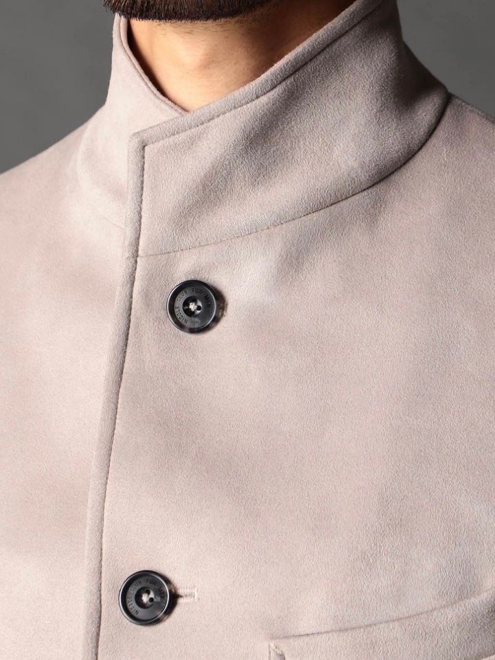 ベストライナー付き スタンドコート撥水性 ベージュ 【NICOLE CLUB FOR MEN】