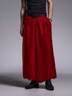 【予約品 1月4日(日) 締切】Wide Tuck Slacks / ワイドタックスラックス / レッド