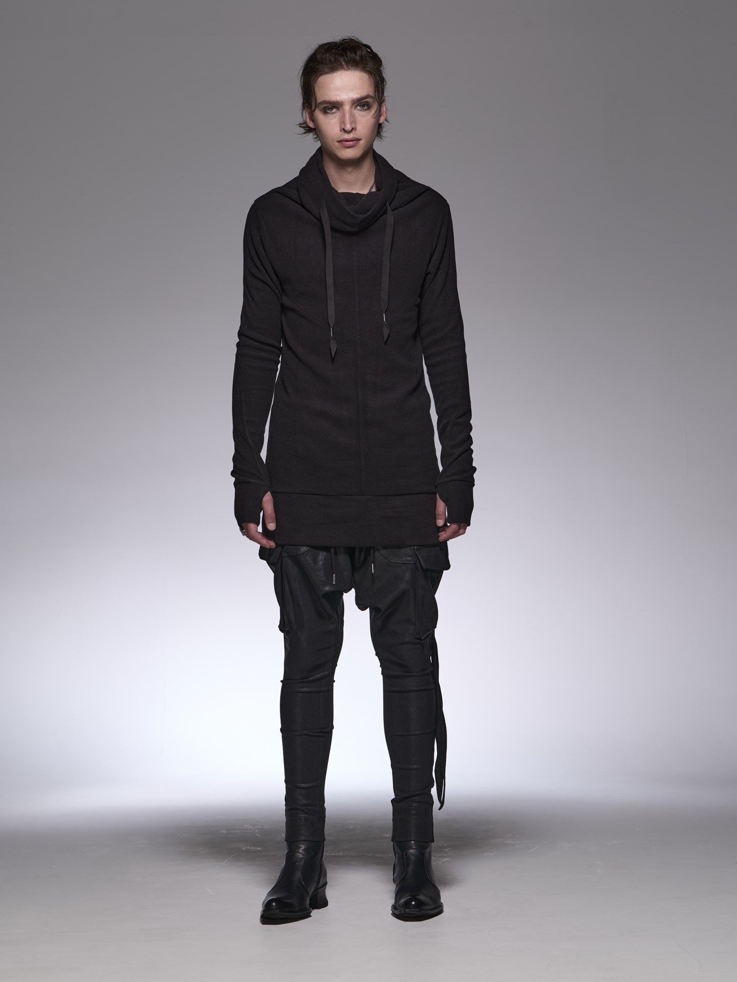 《予約品》 LooseHighNeck / ヒートテックジャージ素材ルーズハイネック / ブラック