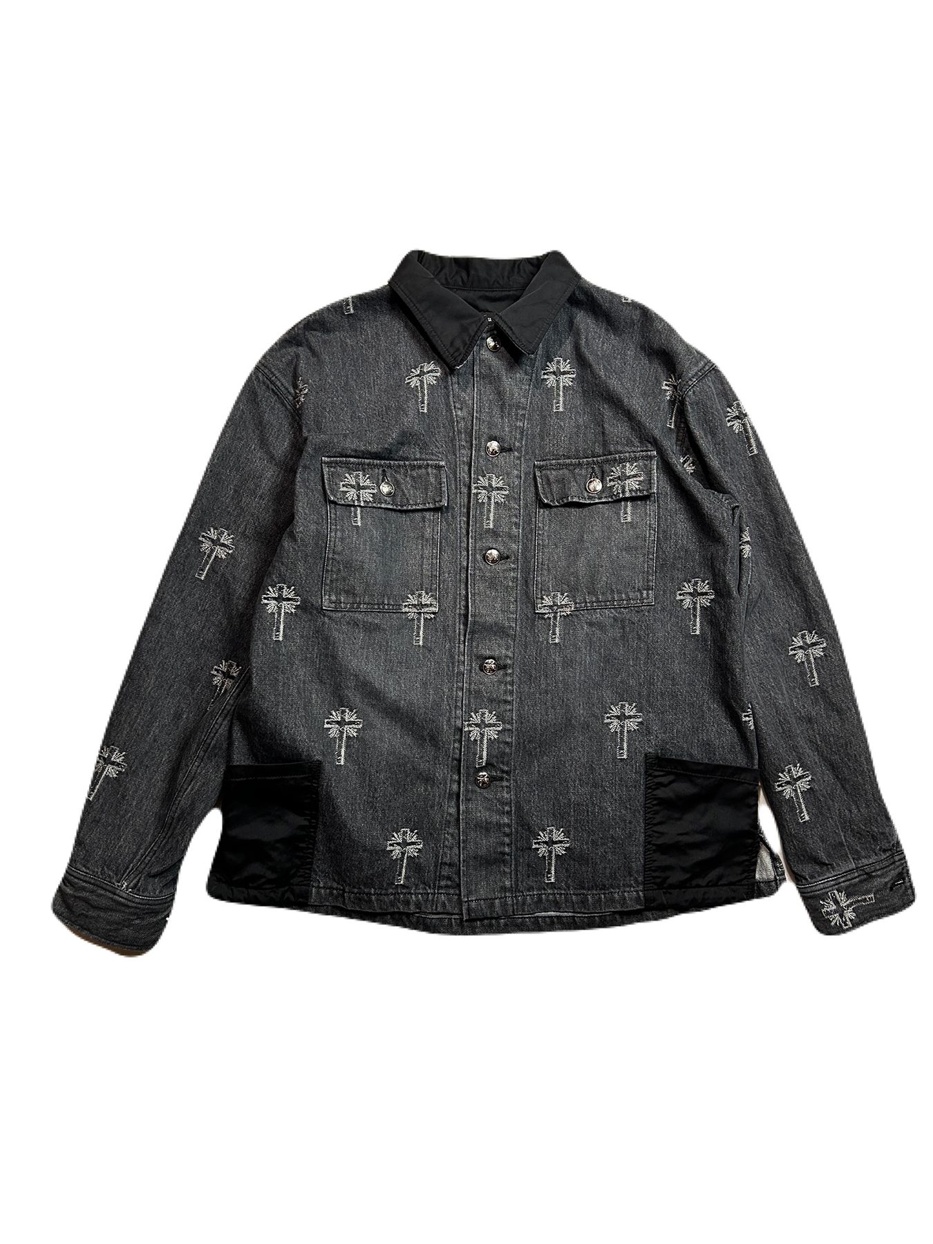 【予約品 8月10日(日) 締切 】CROSS JQ DENIM JKT / クロスジャガード デニムジャケット / ブラック