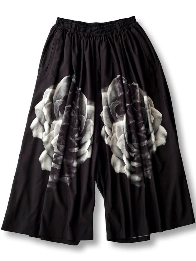 ギャザーバギートラウザーズ 薔薇 455006-022P 【NOID.】