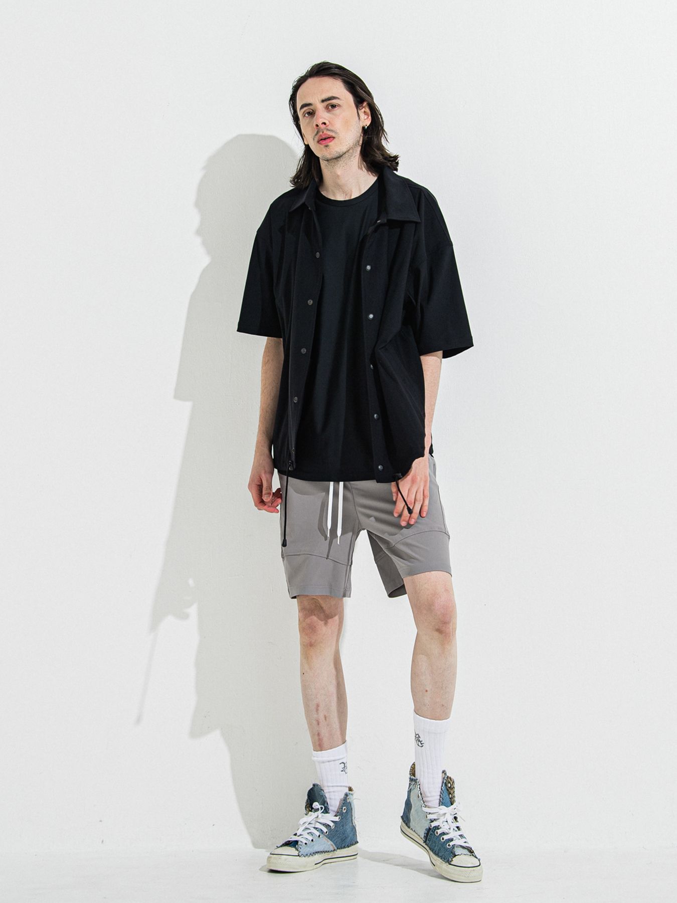 【予約品 】RASH OVER NO SLEEVE / ラッシュガード オーバーサイズノースリーブ / RCブラック