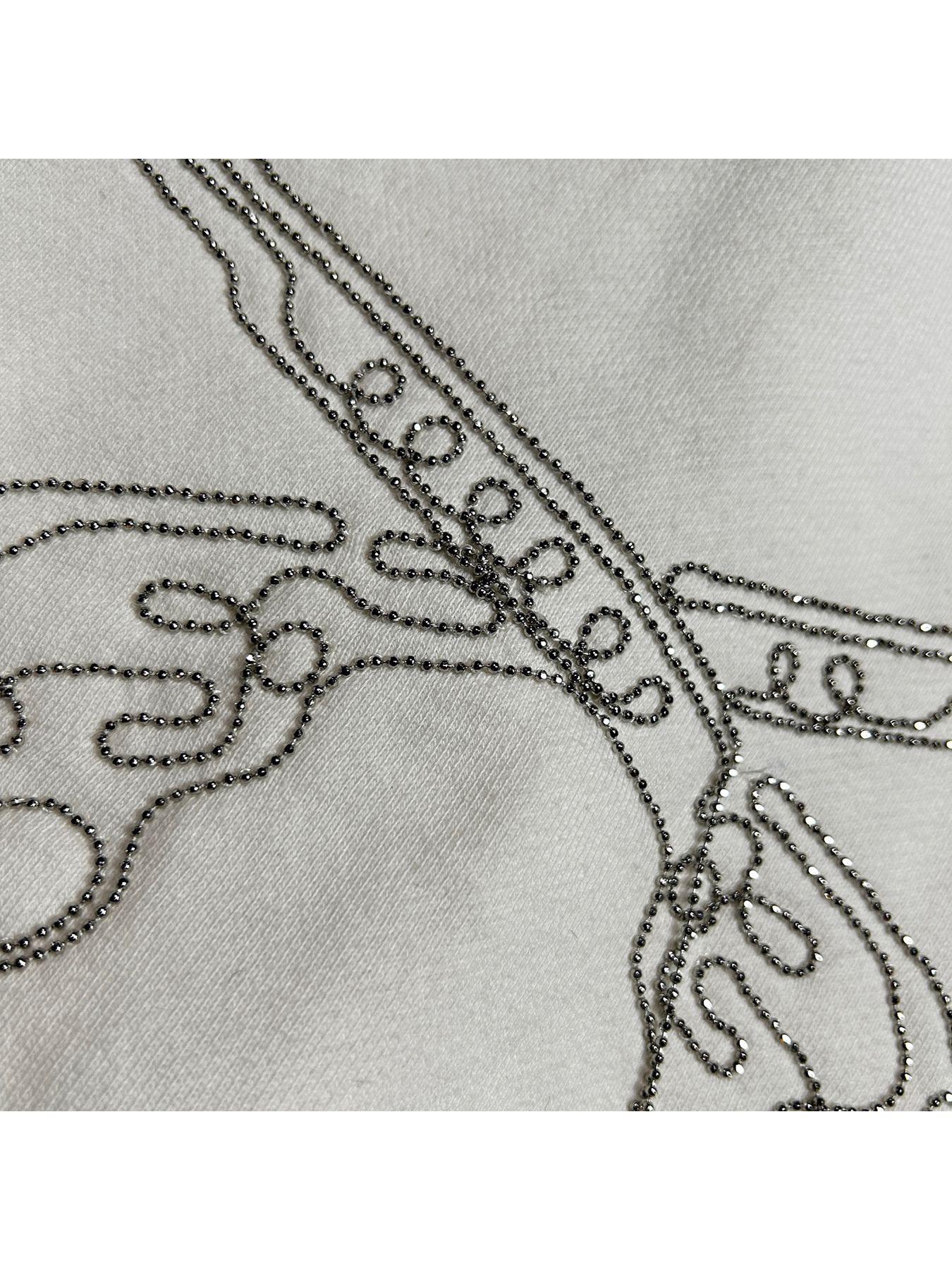 【予約品 8月10日(日) 締切 】WOMENS BALL CHAIN HOODIE / ボールチェーン フーディー / オフホワイト