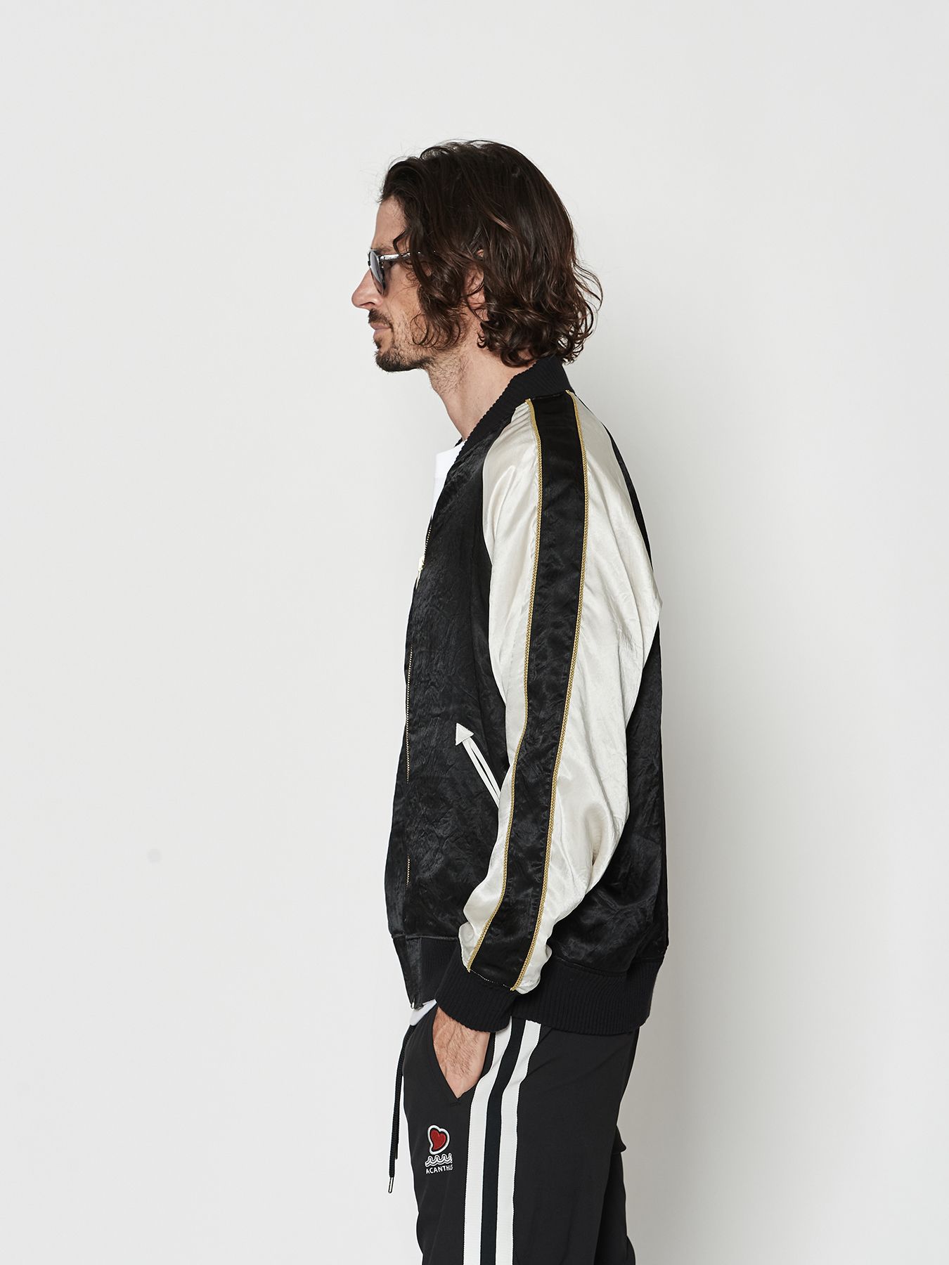 【予約品 10月9日(木) 締切】muta Souvenir Jacket / リバーシブル スーヴェニアジャケット / ブラック【Acanthus × muta MARINE】