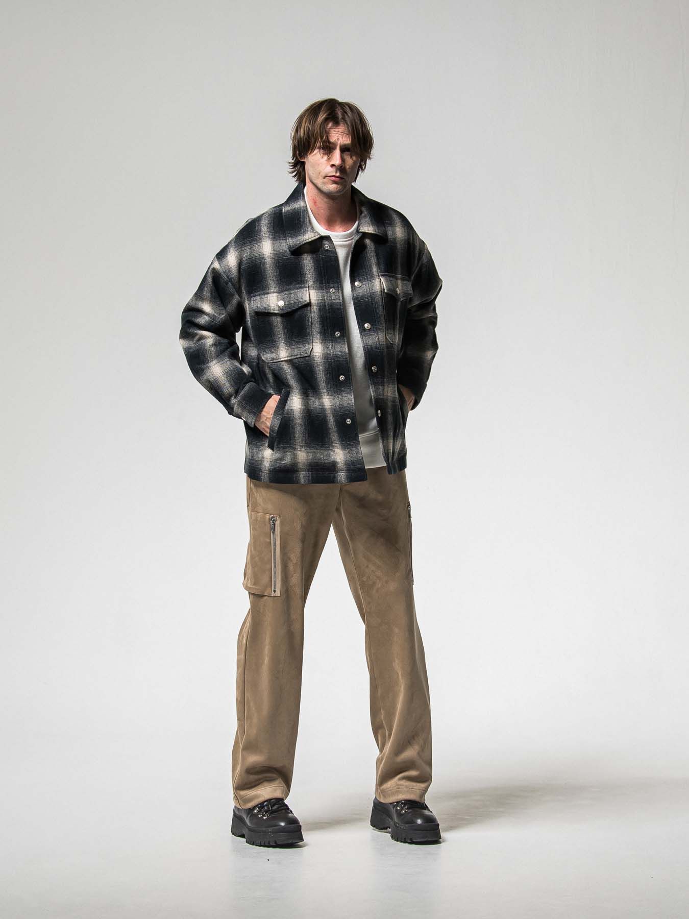 【予約品 8月31日(日) 締切】FLANNEL CHECK JK / フランネルチェック ジャケット / ブルー