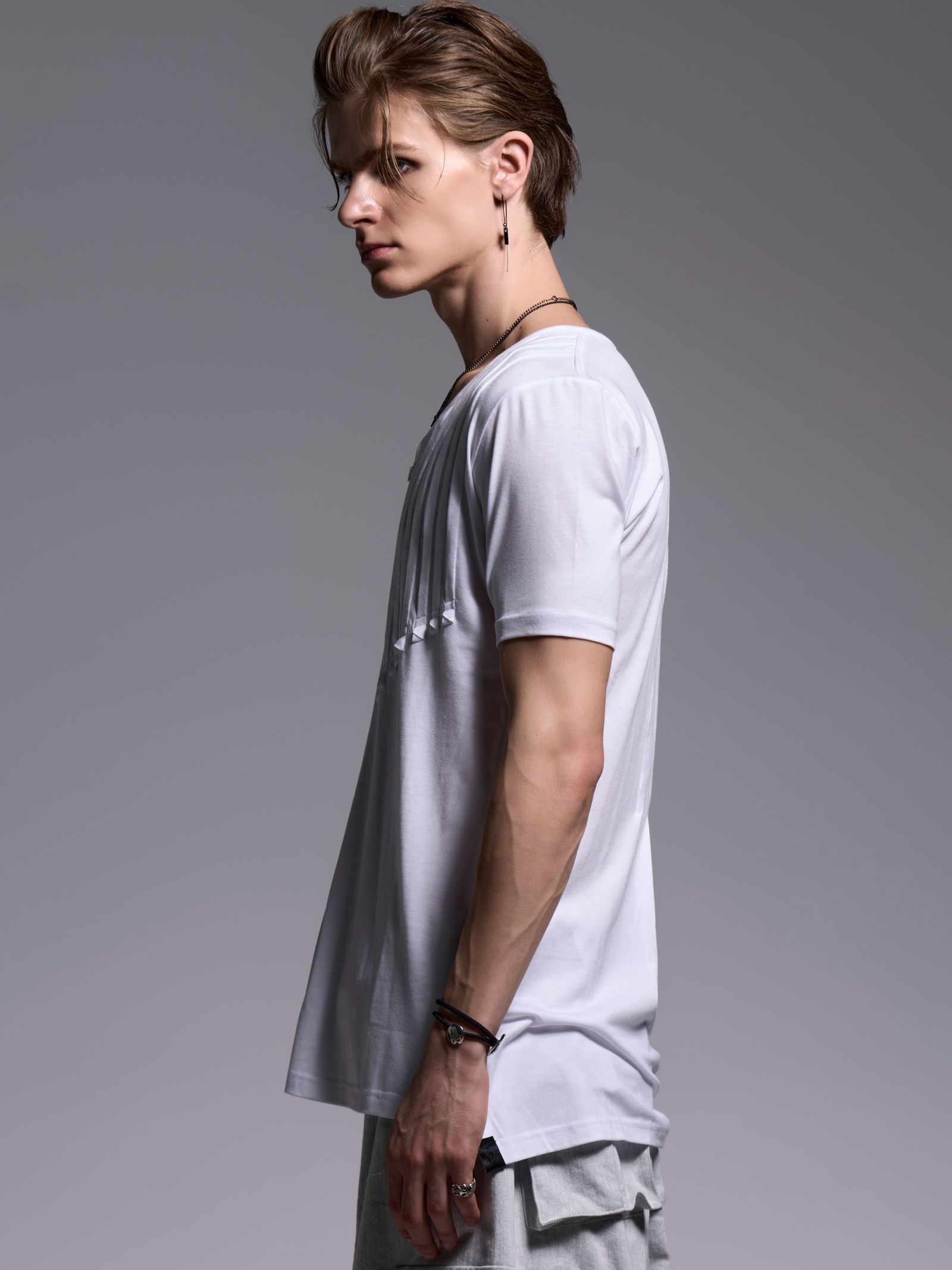 【予約品 1月4日(日) 締切】CutFrill-T / カットフリルTシャツ / ホワイト