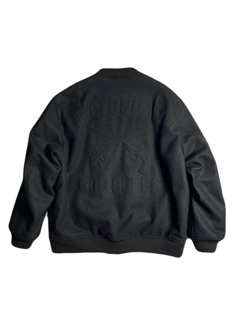 100S MELTON JKT / オールブラックブラック