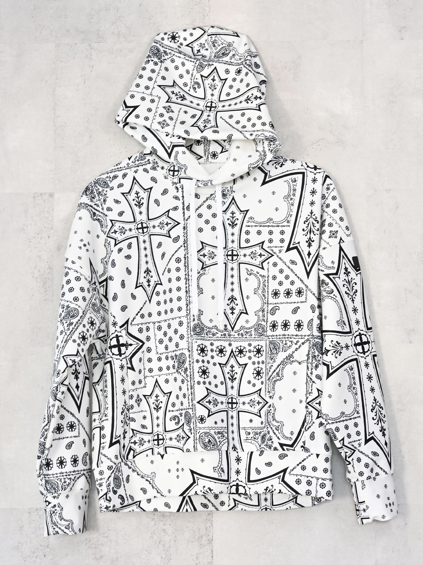 【予約品 9月6日(日) 締切】OVER HOODIE / トリコット オーバーパーカー / クロスホワイト