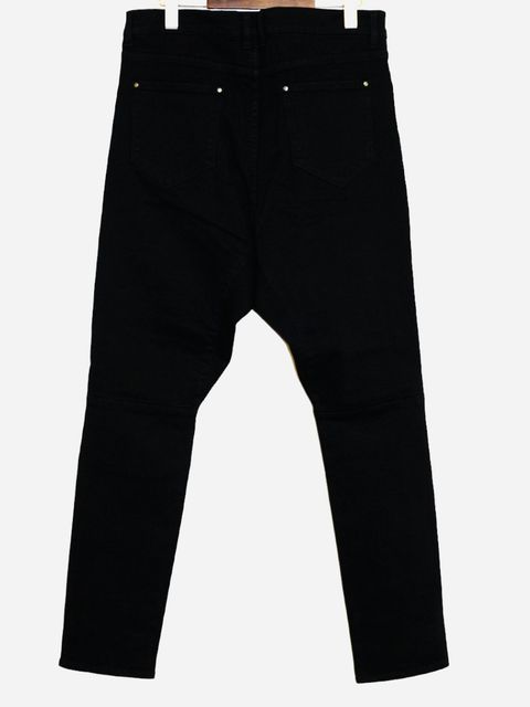 Supima High Power Stretch Denim Semi Sarouelセミサルエル Pants / BLACK 【ys Yuji SUGENO】