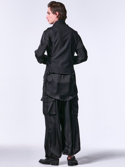 《予約品》 SingleFrillShirt / レースシングルフリルシャツ / ブラック