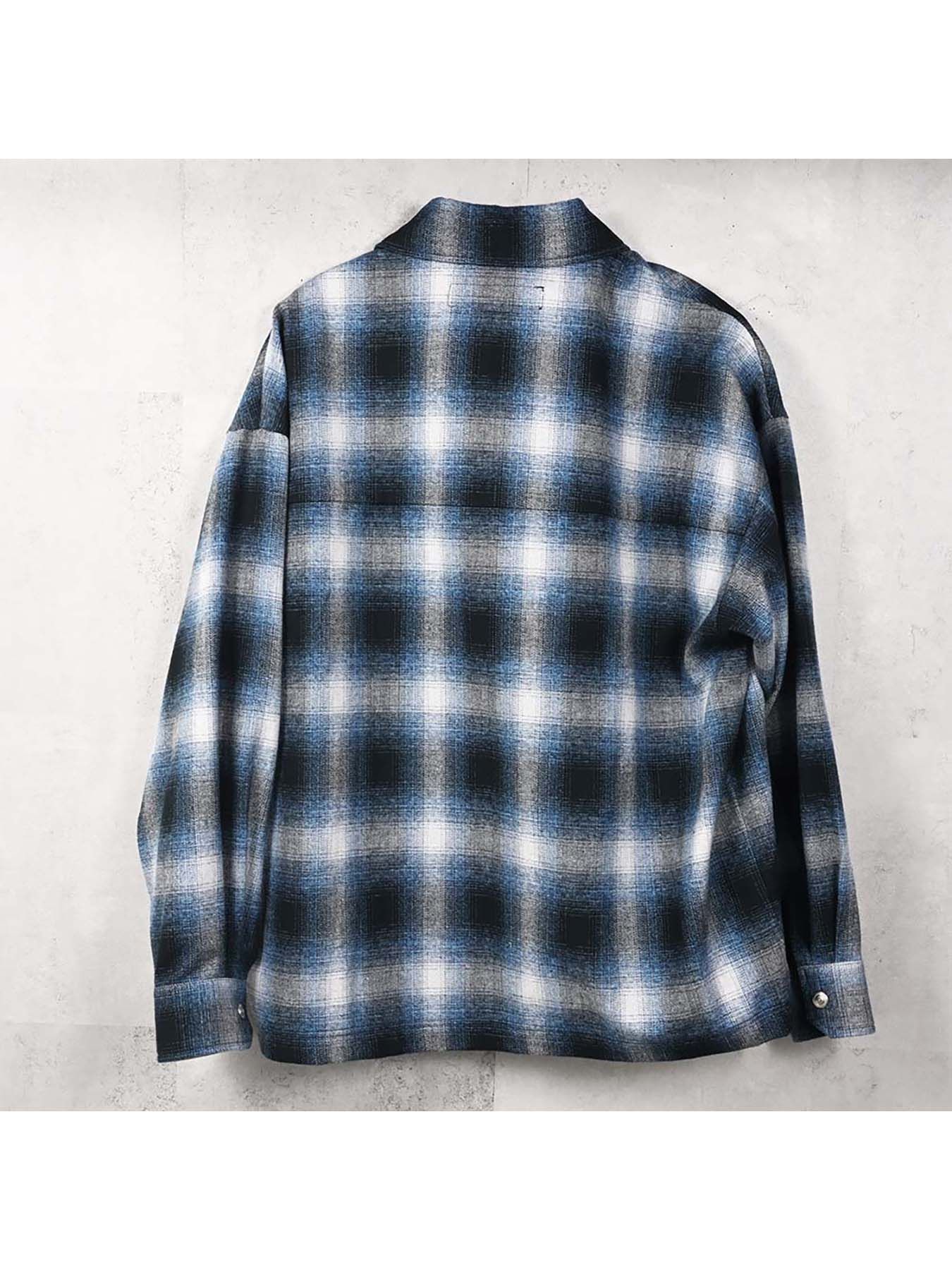 【予約品 8月31日(日) 締切】FLANNEL CHECK JK / フランネルチェック ジャケット / ブルー