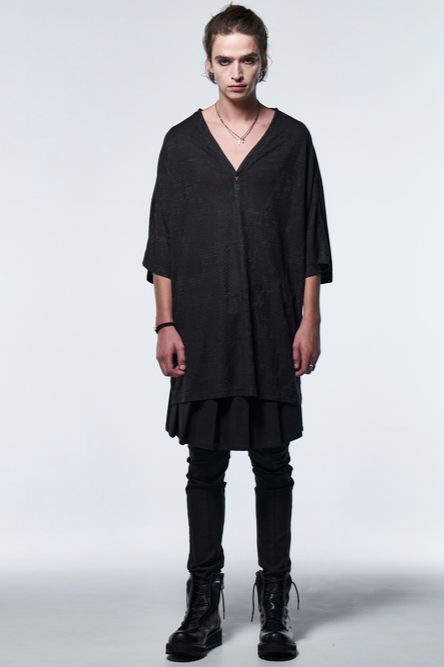 《予約品》 PythonJQDJersey DolmanHenryT-Shirt / ブラック 【kiryuyrik】 2023年5月以降入荷予定