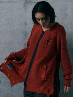 VICIOUS CARDIGAN / ミドル丈カーディガン / ORANGE