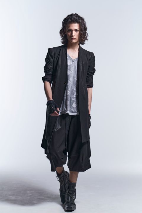 《予約品7/31締切》コラボ Collarless Flare Jacket / Black【BLACK HONEY CHILI COOKIE × kiryuyrik】12月入荷予定