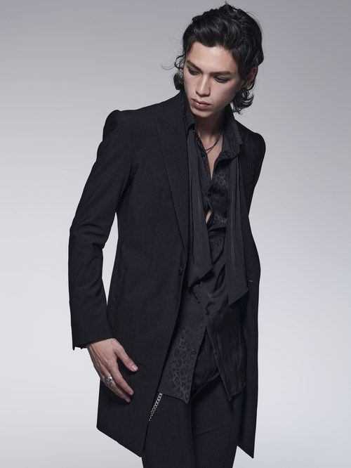 《予約品》 LongJacket / 背中スワロフスキー装飾ロングジャケット / ブラック 【kiryuyrik】 9月以降入荷予定