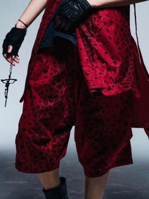 コラボ Saruel Bondage Short Pants / RedLeopard 【BLACK HONEY CHILI COOKIE × kiryuyrik】