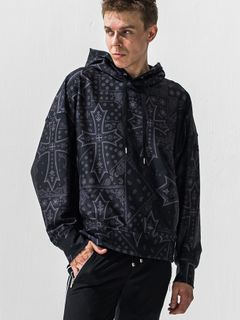 【予約品 9月6日(日) 締切】OVER HOODIE / トリコット オーバーパーカー / クロスブラック