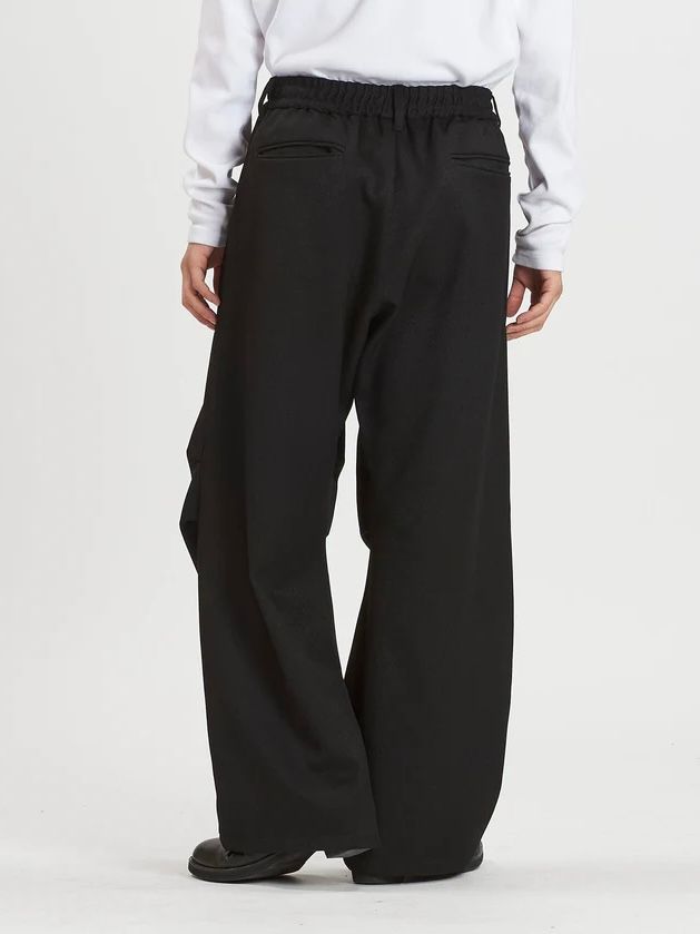 ツータックイージーパラシュートトラウザーズ ブラック【NOID.】