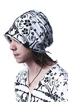 Cap ニットキャップ BANDANA BEATENJIKU / White×Black 【kiryuyrik】