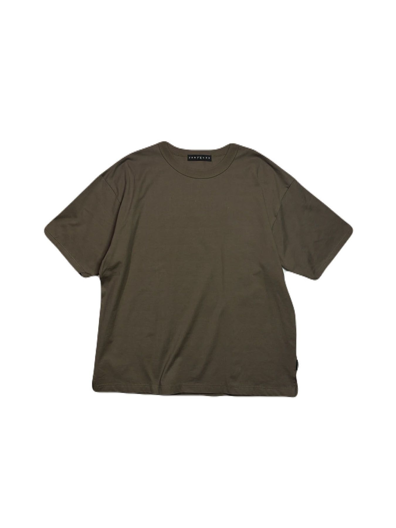 【予約品 3月9日(月) 18:00 締切】ORG/CO S/TEE LAP/GUN / クロスガン LOVE and PEACE オーガニックコットン Tシャツ / カーキ