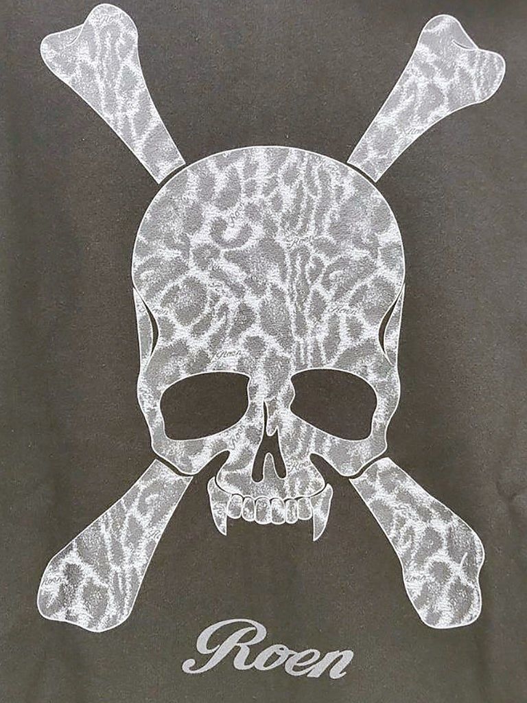 LEOPARD SKULL PK / 長袖パーカー / ブラック 【Roen】