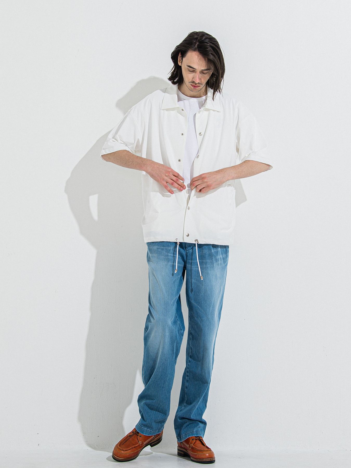 DENIM JERSEY WIDE PT / デニムジャージワイドパンツ / ライトインディゴ