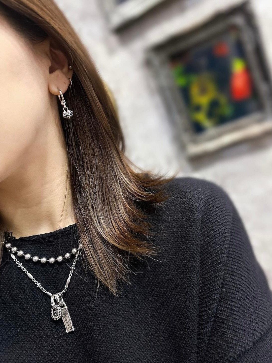 《受注生産》 THIN HOOP -raised by wolves- with OVAL and HEART / レイズド・バイ・ウルヴス シンフープ ウィズ オーバル&ハート 【注文から2～3週間後入荷予定】