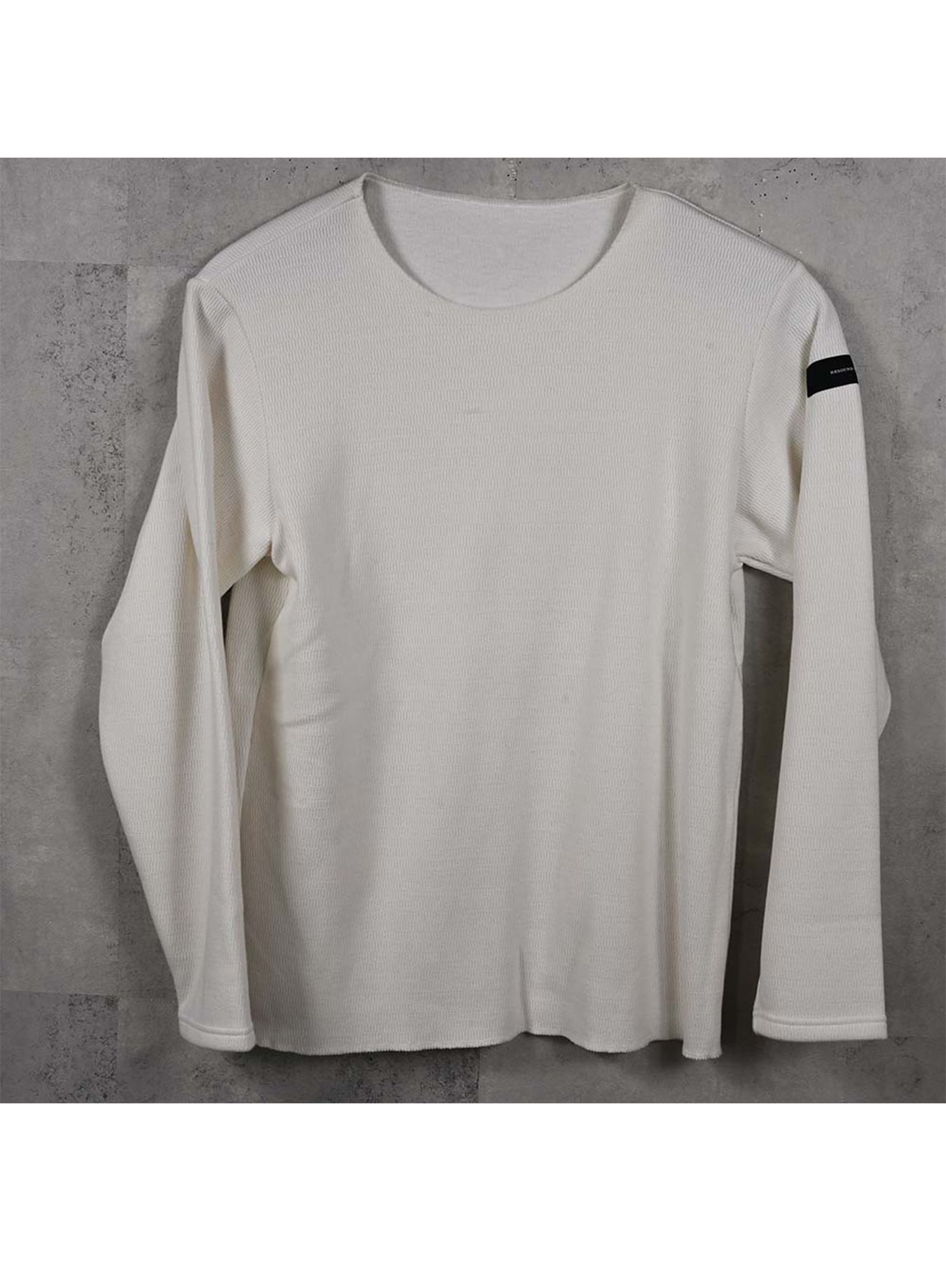 【予約品 9月6日(日) 締切】VELOURS FLEECE NEO THERMAL / 裏起毛 ハニカムサーマル ロングスリーブTシャツ / ホワイト