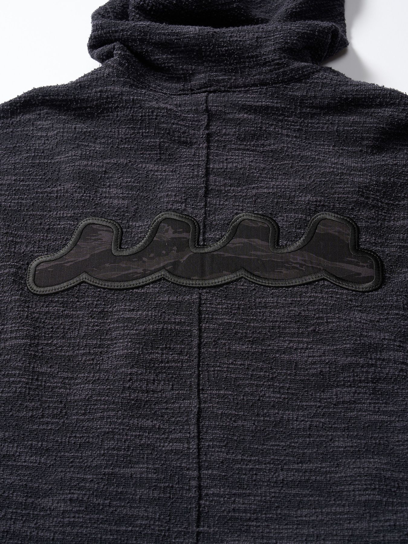 【予約品 1月25日(日) 締切】muta × wjk collection：knit jacquard relax parker / ニットジャガード リラックスパーカー / ブラック