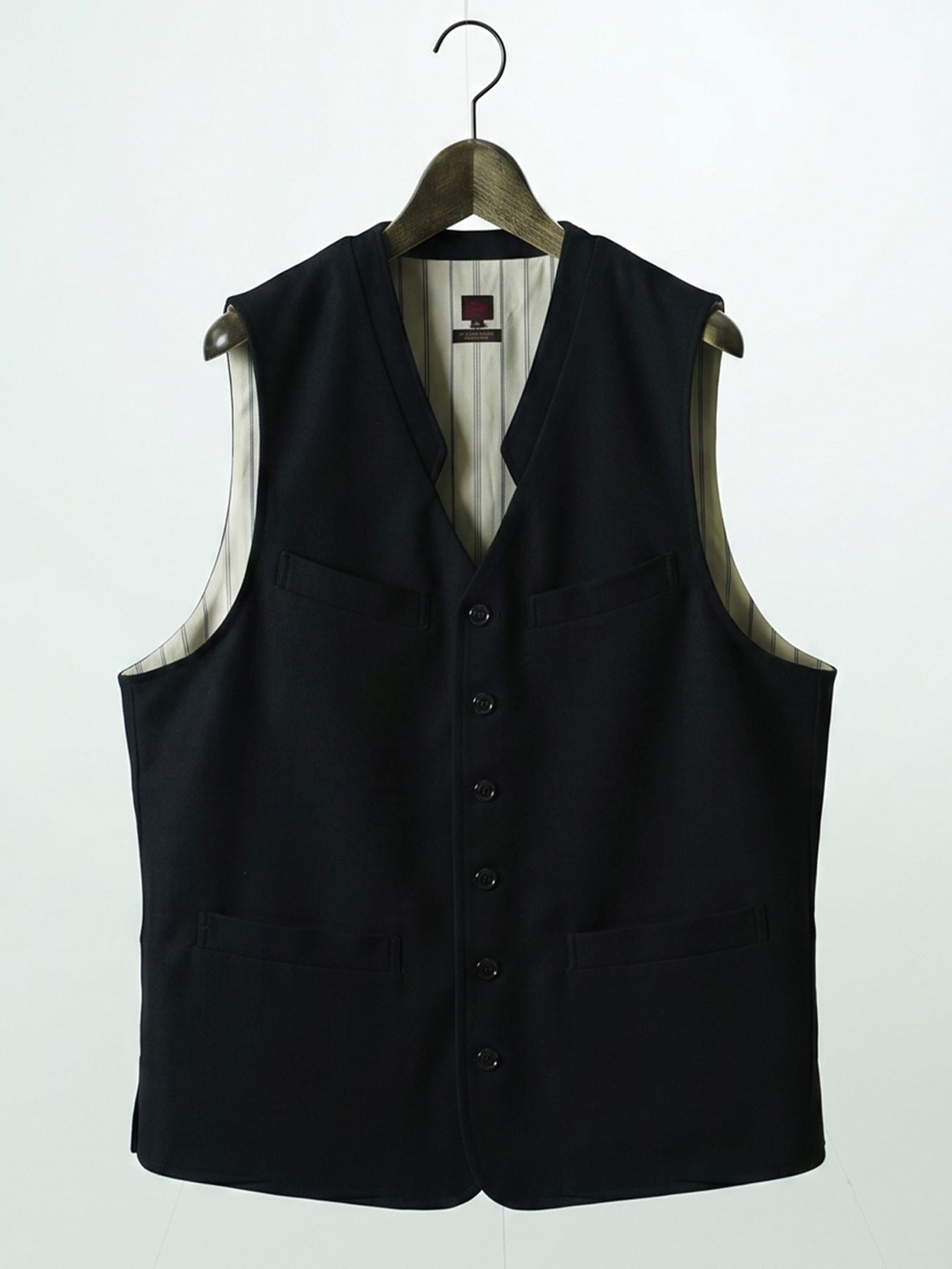 【予約品 7月5日(日) 締切】FRENCH GILET / ウールベスト / ブラック
