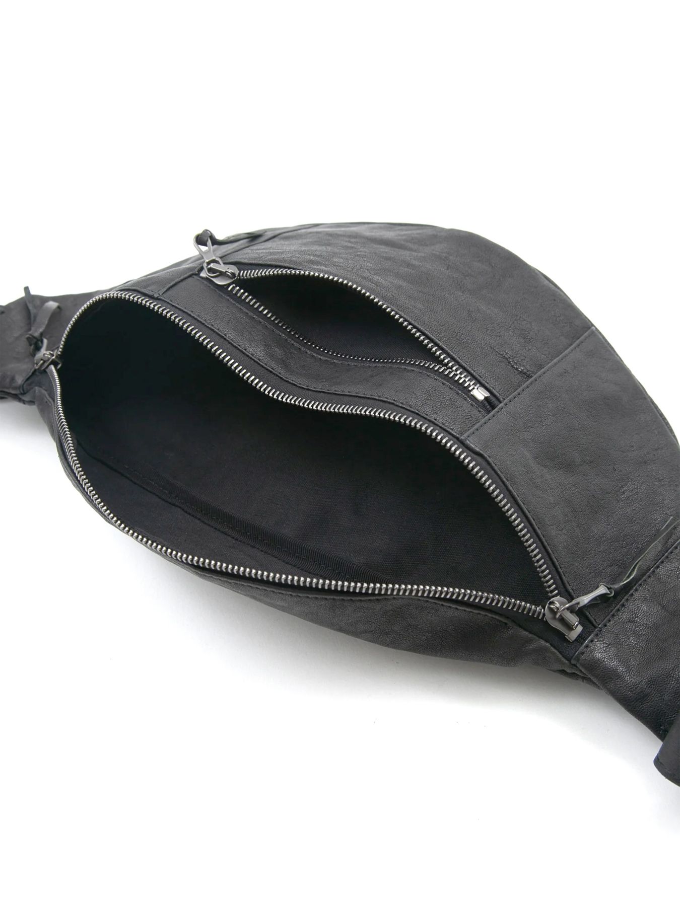 【予約品 10月12日(日) 締切】Pit Vegetable Full Tanned Shrunken Horsehide Body Bag / フルタンニン ピット鞣し シュリンク ホース ハイド ボディー バッグ / HIGH THROTTLE / ブラック×ブラック