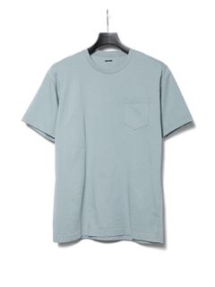 【予約品 10月12日(日) 締切】Natural Soft Cotton Chest Pocket Crew Neck T-shirt / 30/-ナチュラルソフト天竺 胸ポケット クルーネック Tシャツ / グレーグリーン