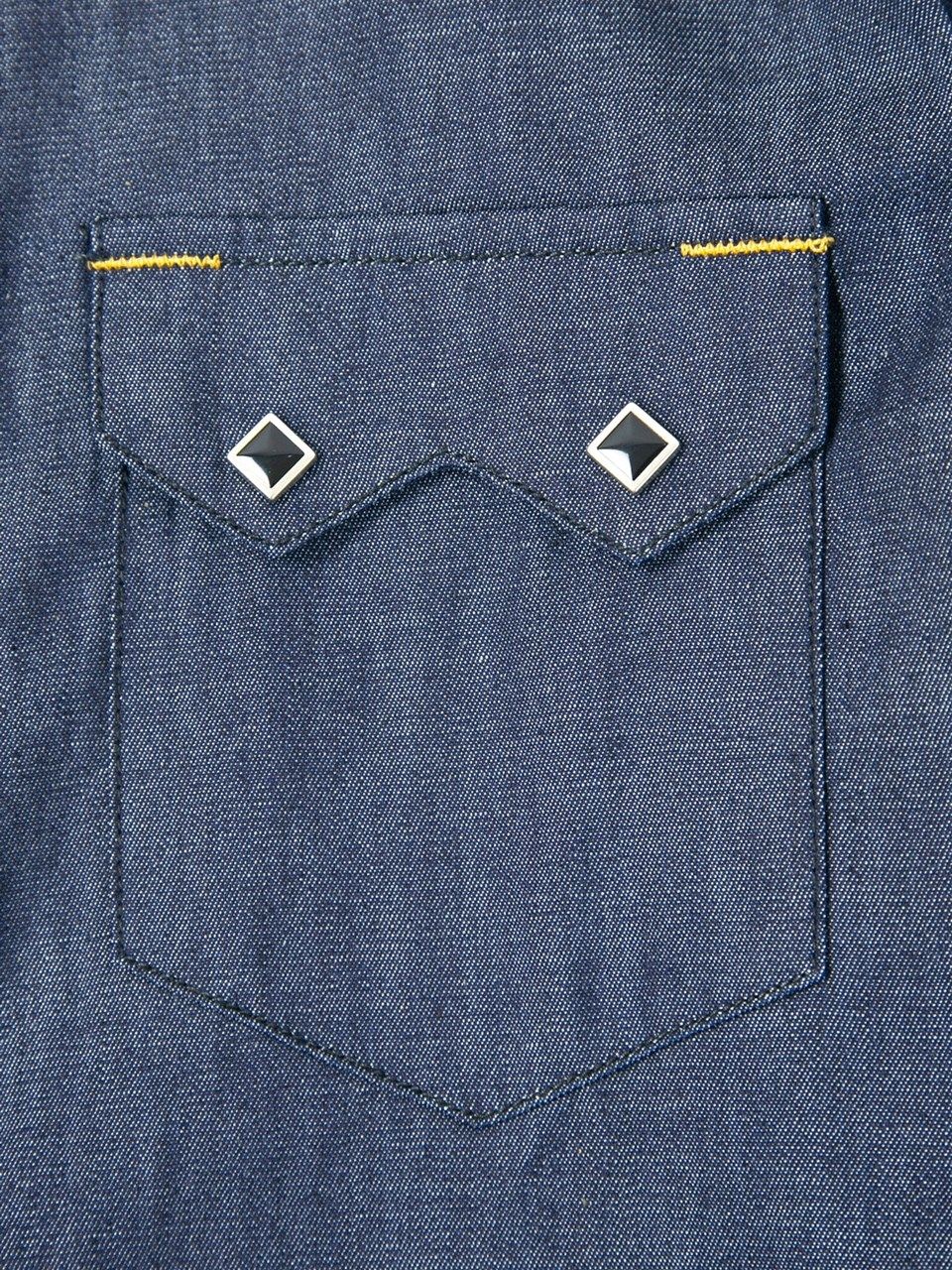 6oz Organic Cotton Denim Long Sleeved Western shirt / 6oz オーガニック コットン デニム ウエスタンシャツ / TRAVIS / インディゴ