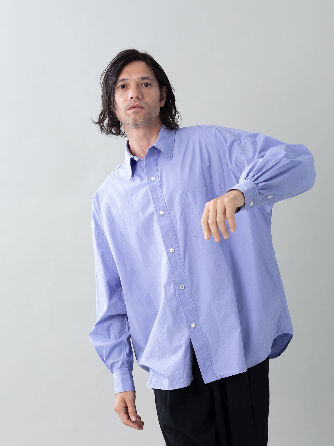 【予約品 5月6日(水) 締切】DRIFT-SHIRTS / ワイドシャツ / サックス