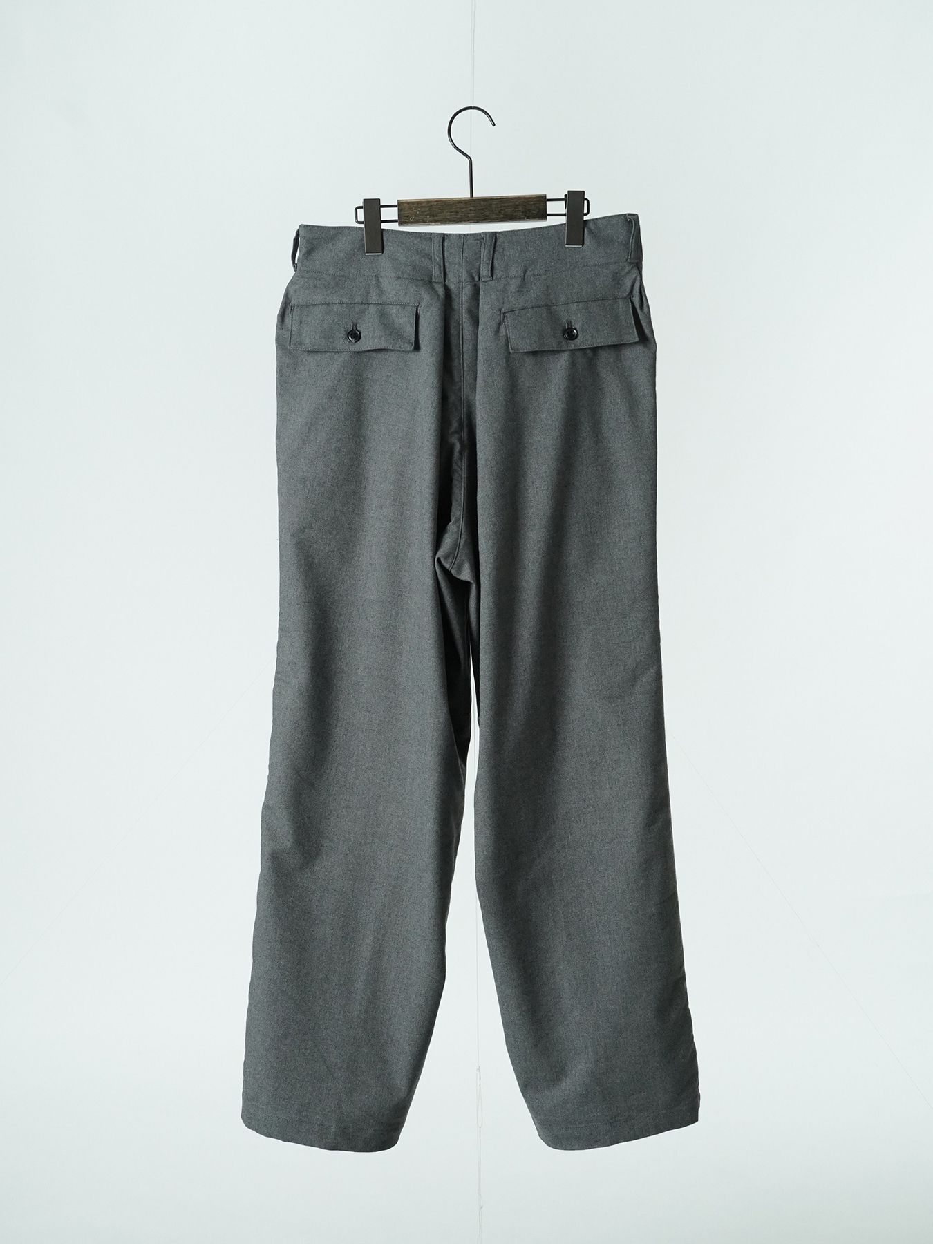 【予約品 5月27日(水) 締切】OVERTROUSERS / ワイドパンツ / 杢ライトグレー