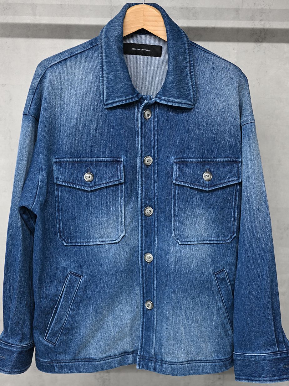 《予約11月17日19時締め》 DENIM JERSEY  OVER CPO ダークインディコ / デニムジャージ /