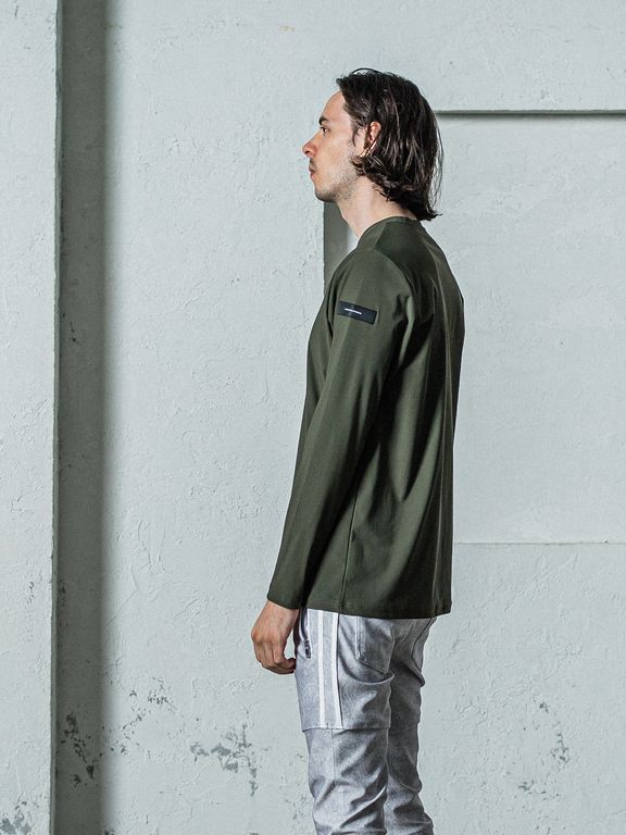《予約11月17日19時締め》 nylon longsleave Tee / ルーズTシャツ / カーキ