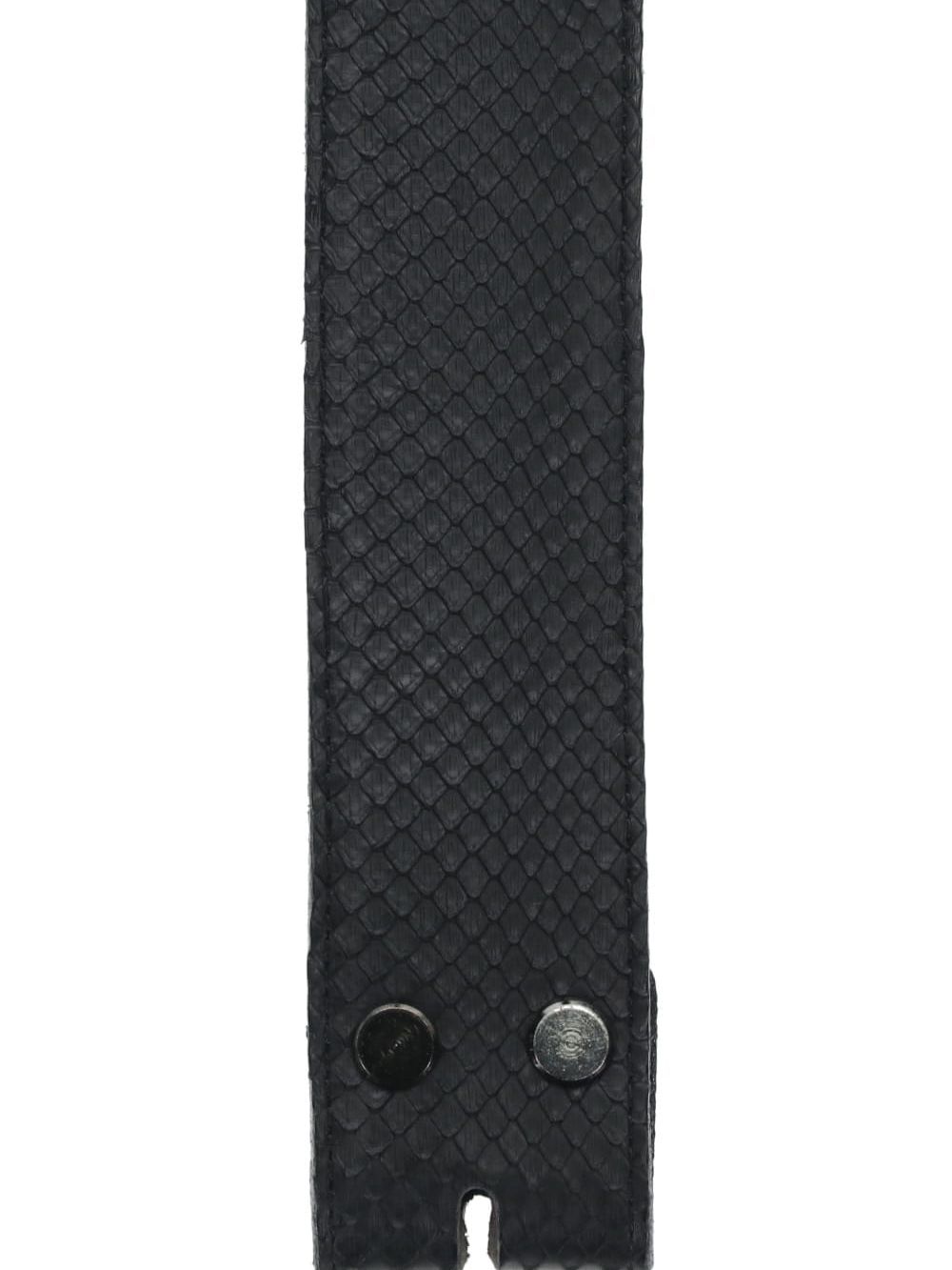 【予約品 7月13日(日) 締切】Python Leather Belt / 単品ベルト  / ブラック
