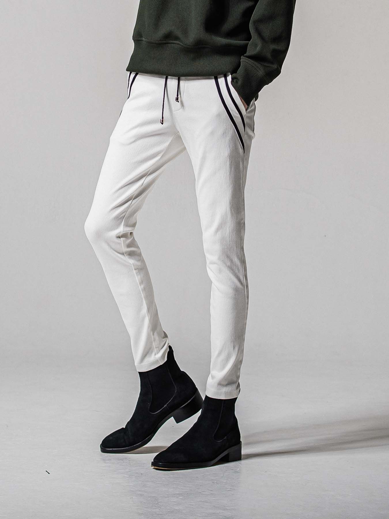 【予約品 11月16日(日) 締切】EX DENIM JERSEY EDGE PT / デニムジャージ エッジラインパンツ / ホワイト