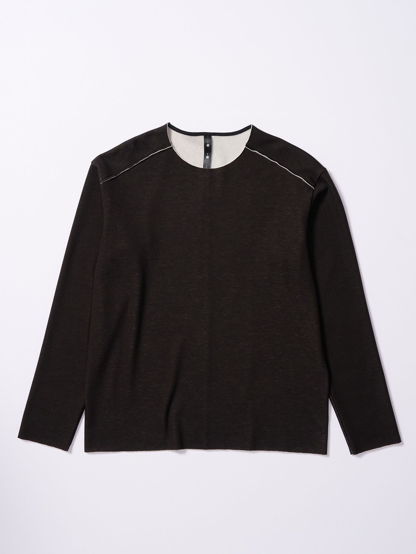 【予約品 4月19日(日) 18時締切】back boa cut-off crew / バックボア カットオフ クルーネック/ ブラック