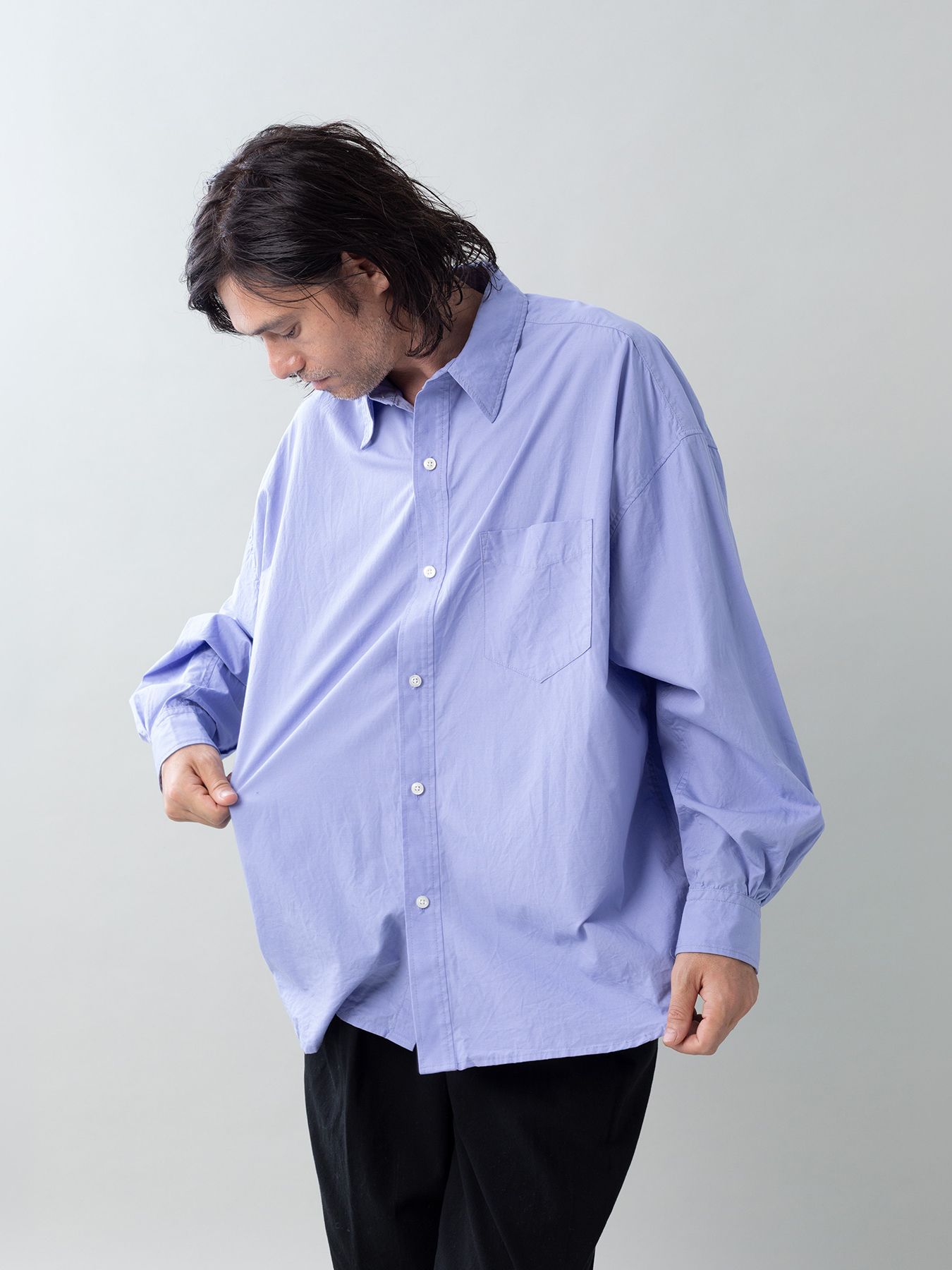 【予約品 5月6日(水) 締切】DRIFT-SHIRTS / ワイドシャツ / サックス
