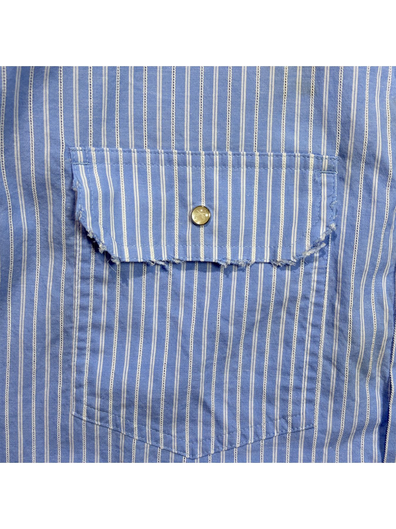 【予約品 8月23日(日) 締切】STRIPES SHIRT FLOWER / ブルー
