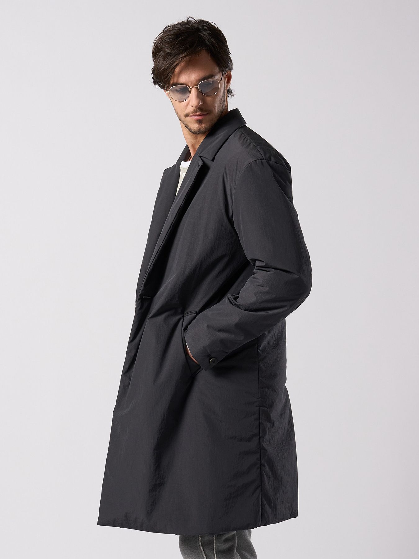 【予約品 4月19日(日) 18時締切】double breasted solid coat / ダブルブレスト ソリッド コート / フェードスミ