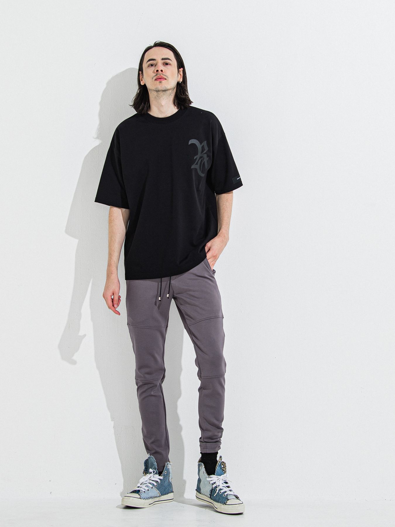 RC OVER TEE /  RCロゴ オーバーサイズTシャツ / ブラック×ブラック
