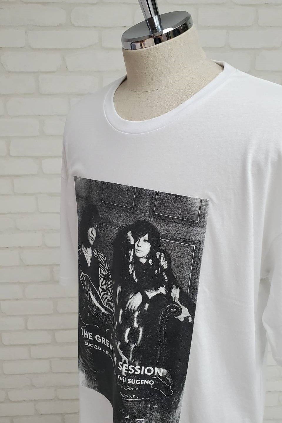 "SUGIZO×清春” Special Session Hem Step Big Tee / WHITE 【FIFTY FIFTY ys Yuji SUGENO】